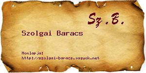 Szolgai Baracs névjegykártya